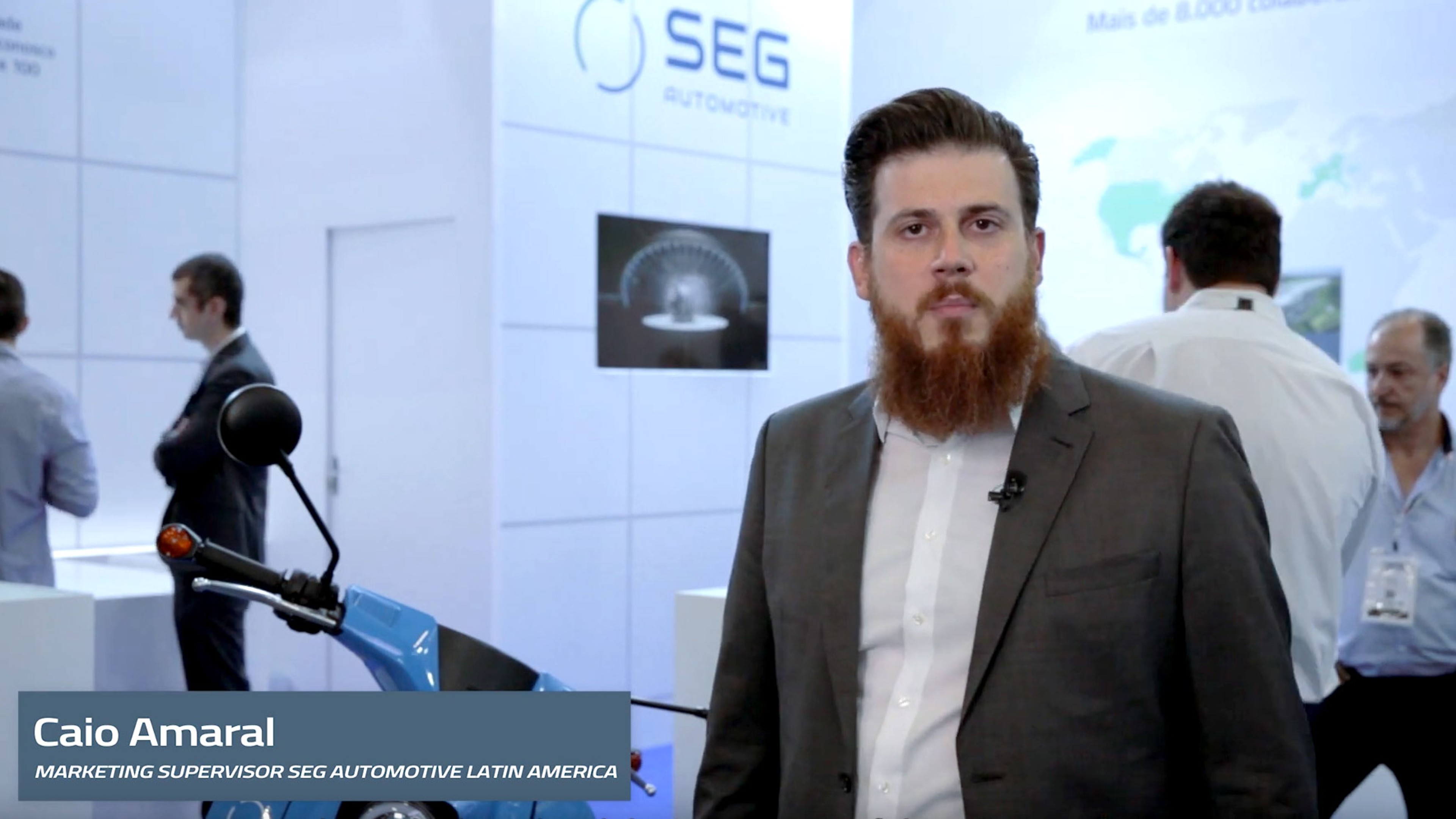 索恩格汽车巴西分公司市场总监Caio Amaral先生,在圣保罗Fenatran商用车展览会上